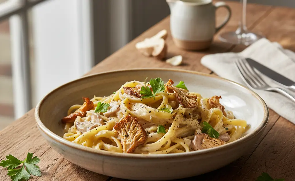 The Perfect Creamy Lion’s Mane Mushroom Pasta