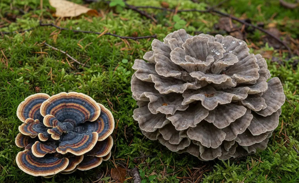 Deciphering Turkey Tail and Hen of the Woods Mushrooms