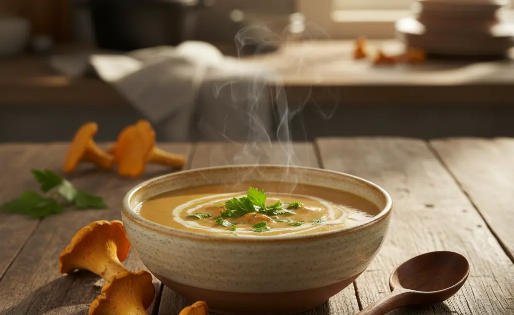 A Simple Recipe for Creamy Chanterelle Mushroom Soup