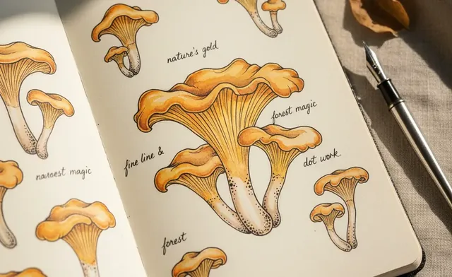 chanterelle mushroom tattoo ideas | Designs & Inspiration