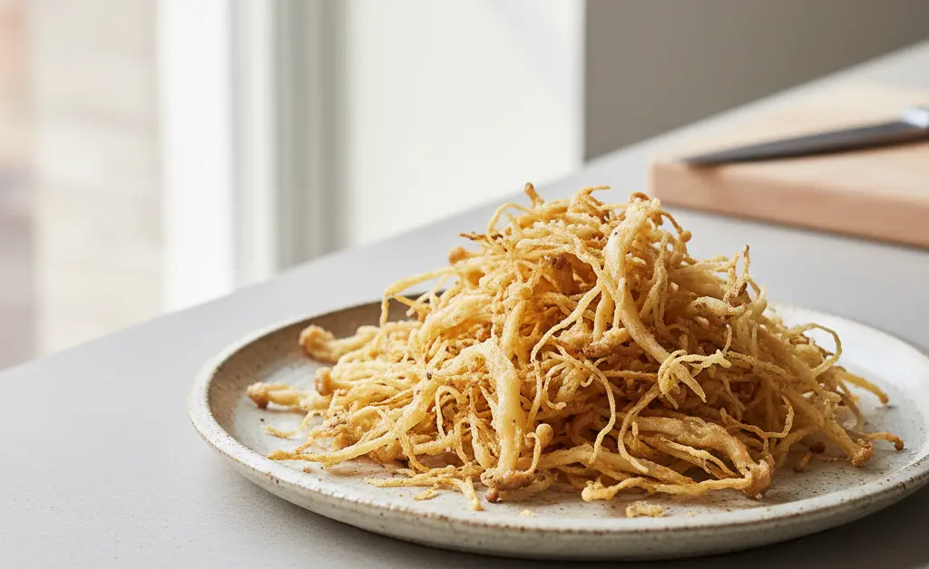 The Secret to Perfectly Crispy Air-Fried Enoki
