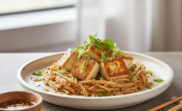Enoki Mushrooms with Tofu: A Simple and Healthy Recipe