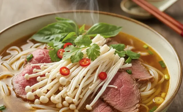 A Chef's Guide to Enoki Mushrooms in Pho
