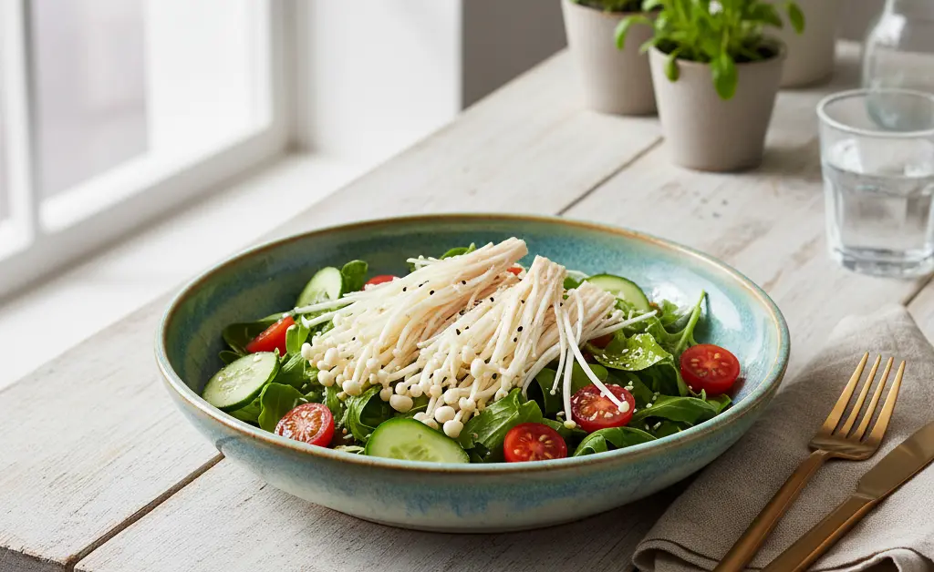Enoki Mushroom Salads: A Preparation Guide