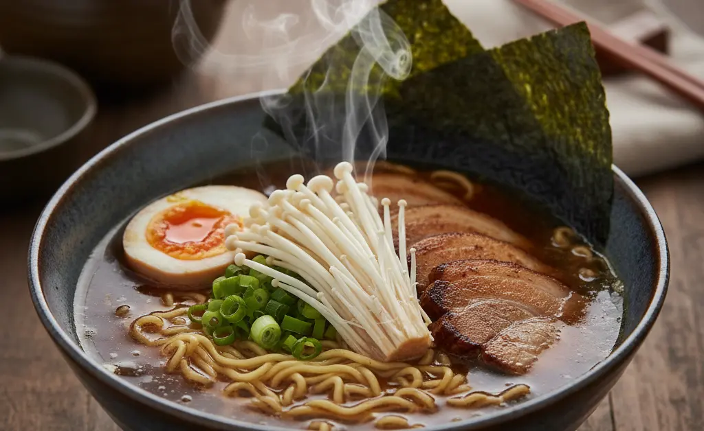 How to Make the Perfect Enoki Mushroom Ramen