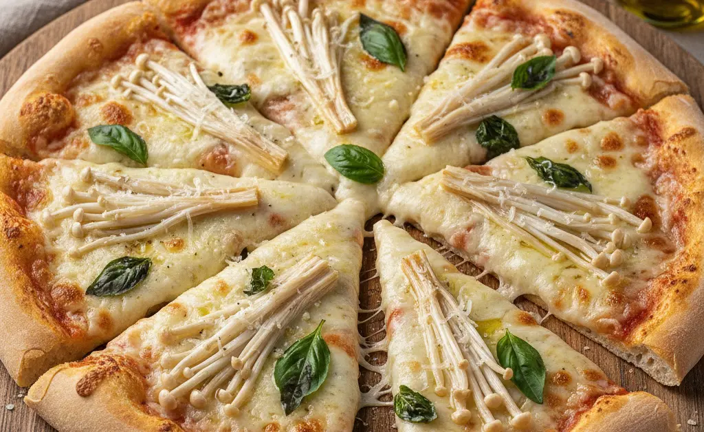 Making the Perfect Enoki Mushroom Pizza