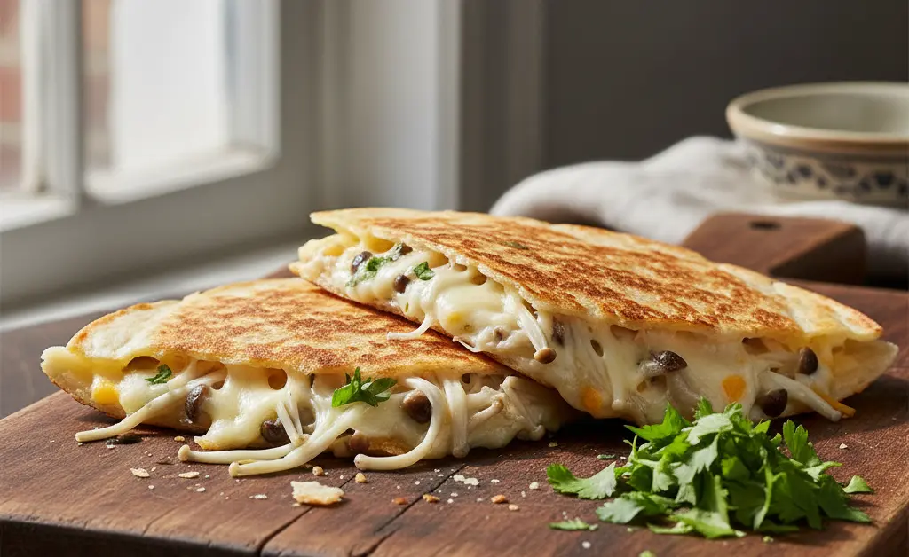 Crafting the Perfect Enoki Mushroom Quesadilla