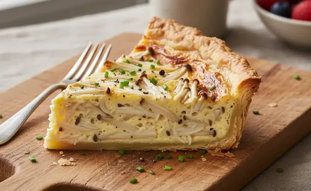 How to Make a Simple & Delicious Enoki Mushroom Quiche