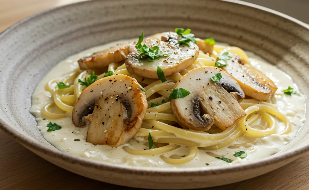 How to Make Simple and Creamy King Oyster Mushroom Pasta