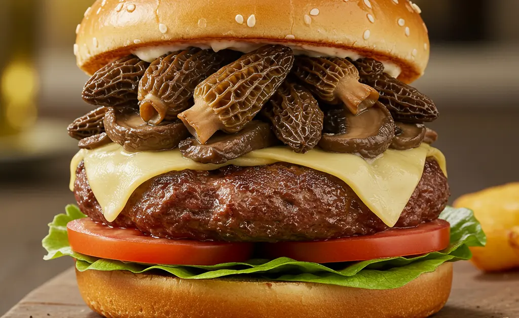 Crafting the Perfect Morel Mushroom Burger