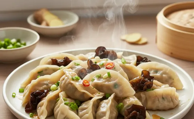Easy Wood Ear Mushroom Dumplings Recipe | Step-by-Step