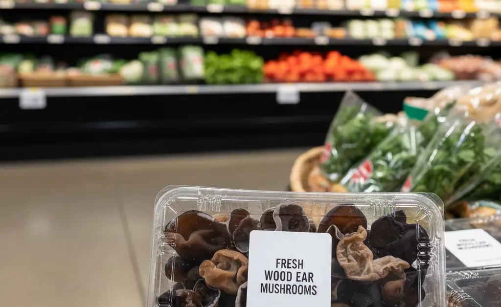 Shopping for Wood Ear Mushrooms at Kroger
