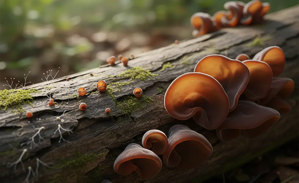 The Life Cycle of a Wood Ear Mushroom