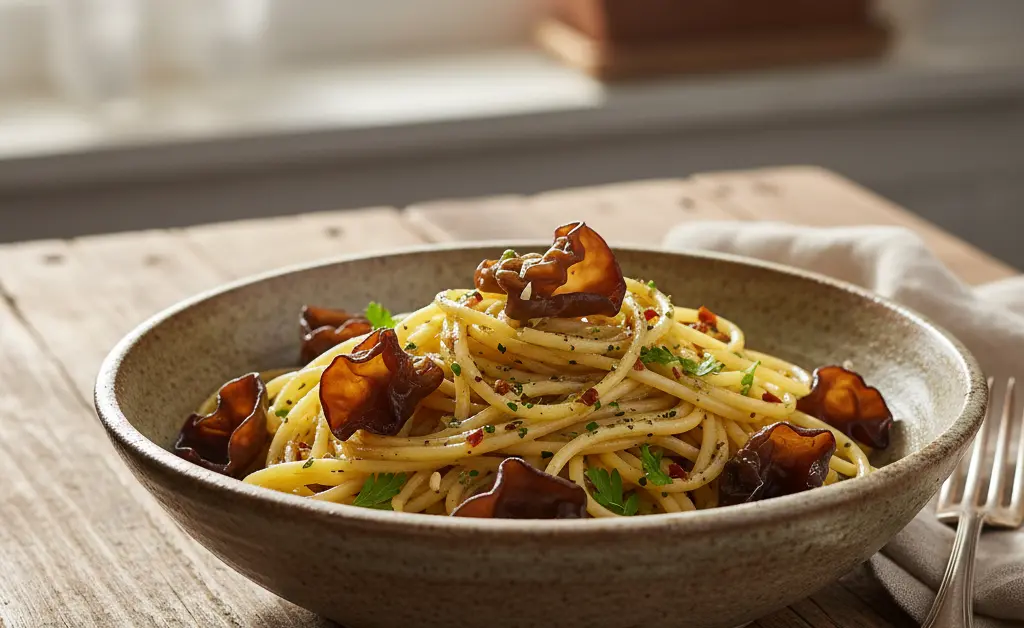 How to Make Simple Wood Ear Mushroom Pasta