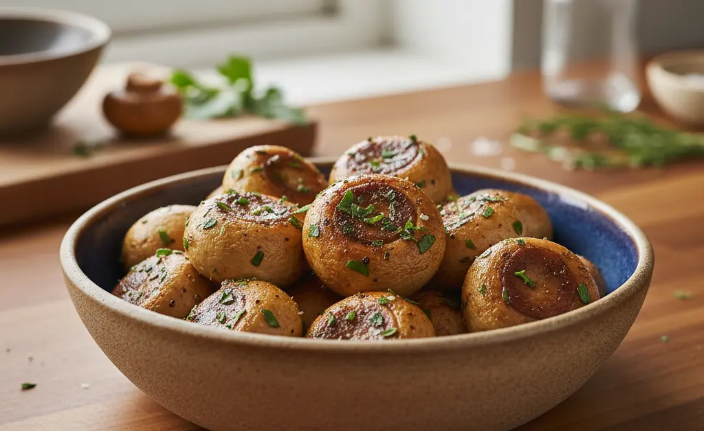 Perfect Air Fryer Button Mushrooms