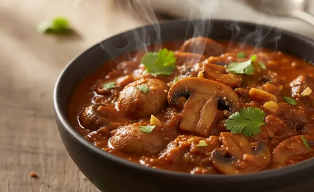Easy button mushroom masala Recipe with Step-by-Step Photos