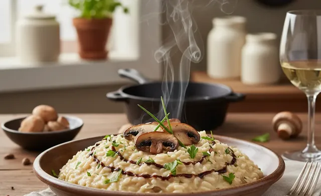 Creamy cremini mushroom risotto: An Easy Step-by-Step