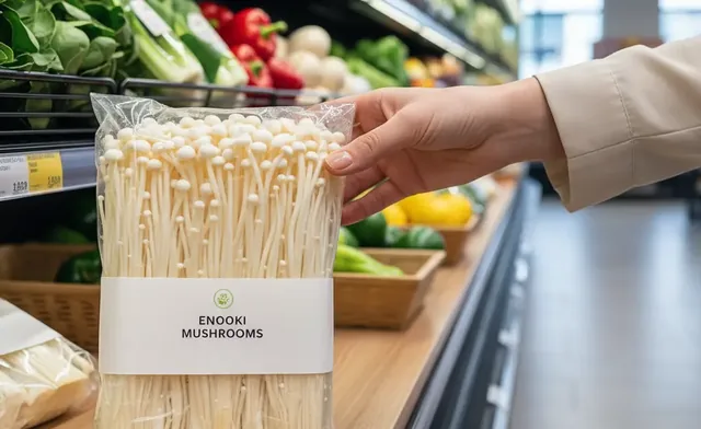 Finding Enoki Mushrooms at Aldi