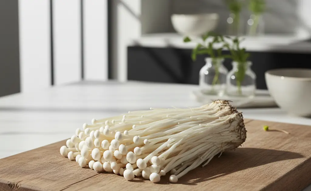 Fresh Enoki Mushrooms Delivered Fast in Delhi