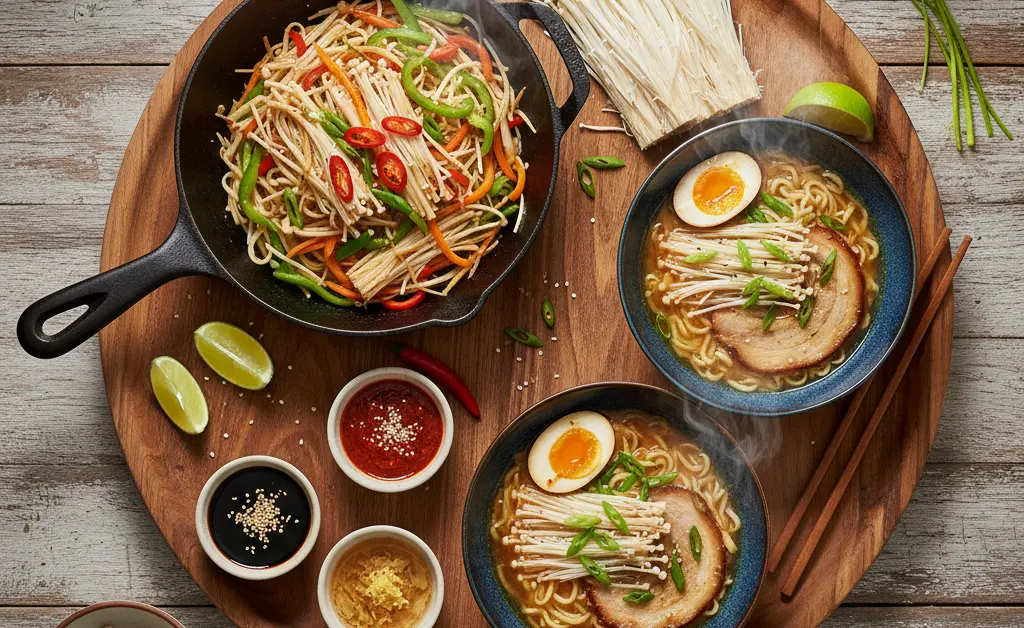 Culinary Applications of the Enoki Mushroom