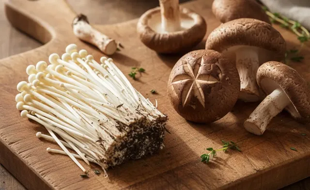 Enoki Mushroom vs Shiitake: Taste, Nutrition & Uses