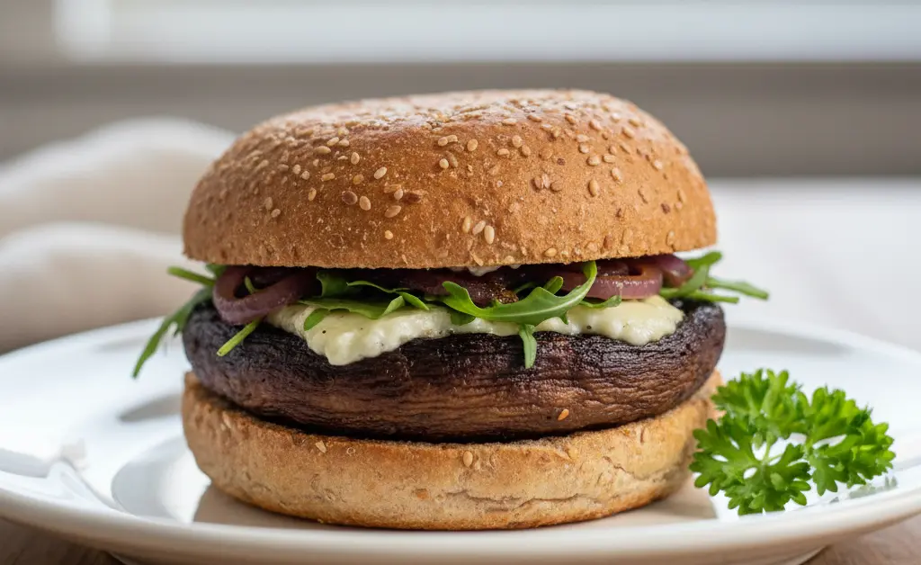 Effortless Air Fryer Portobello Mushroom Burgers