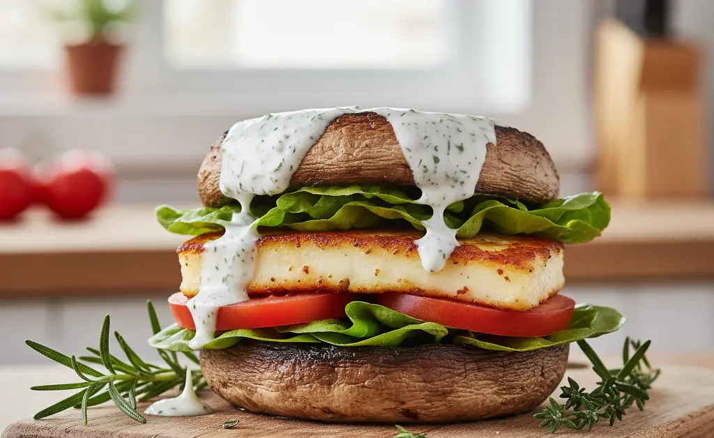 How to Make the Perfect Portobello Halloumi Burger
