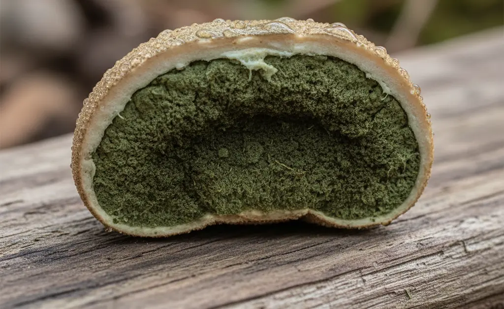 A Puffball’s Green Core: Spore Maturity and Safety