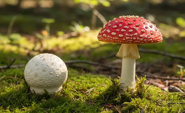 puffball mushroom vs amanita: Identification & Safety