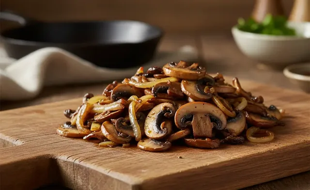 cooking mushrooms and onions | How to Saute & Caramelize