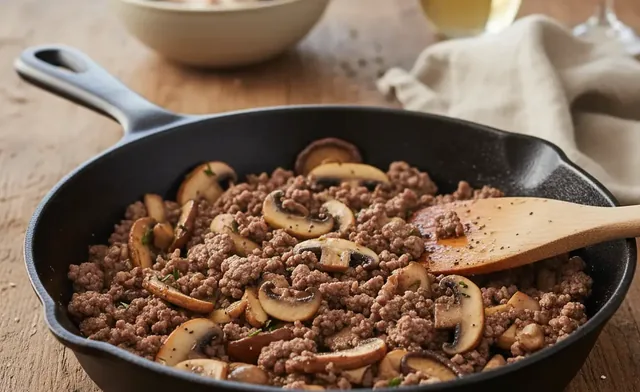 Cooking mushrooms with ground beef: a quick & easy guide