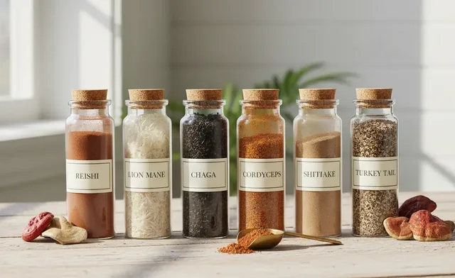 A Guide to Common Mushroom Powder Types & Their Benefits